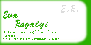 eva ragalyi business card